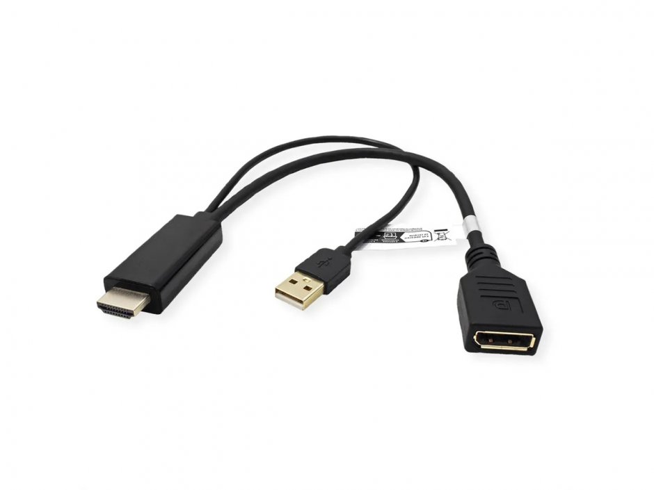 Adaptor HDMI la DisplayPort 4K Value