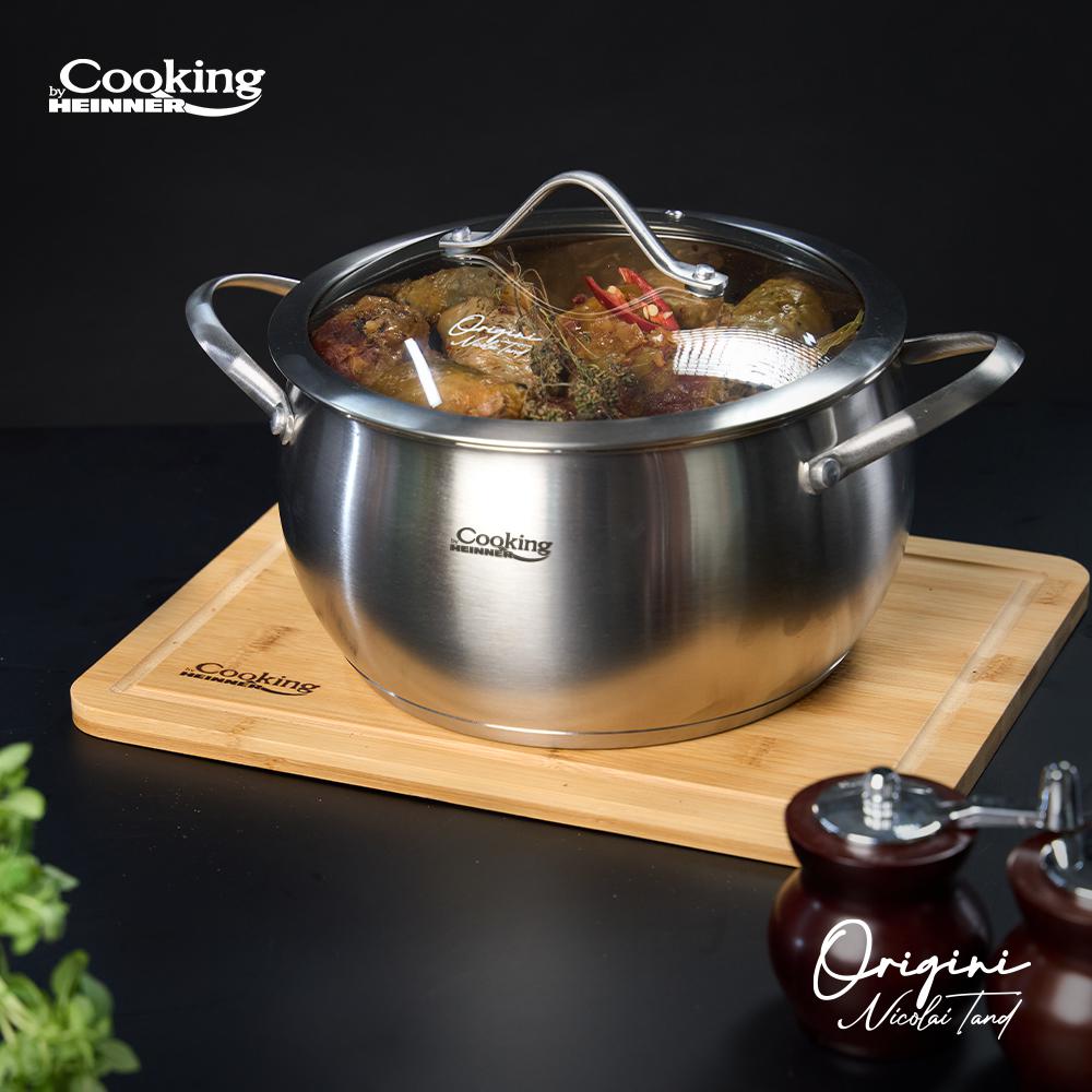 Semioală Inox cu Capac 4.3L Heinner - Bază Inducție 5 Straturi - imagine 3