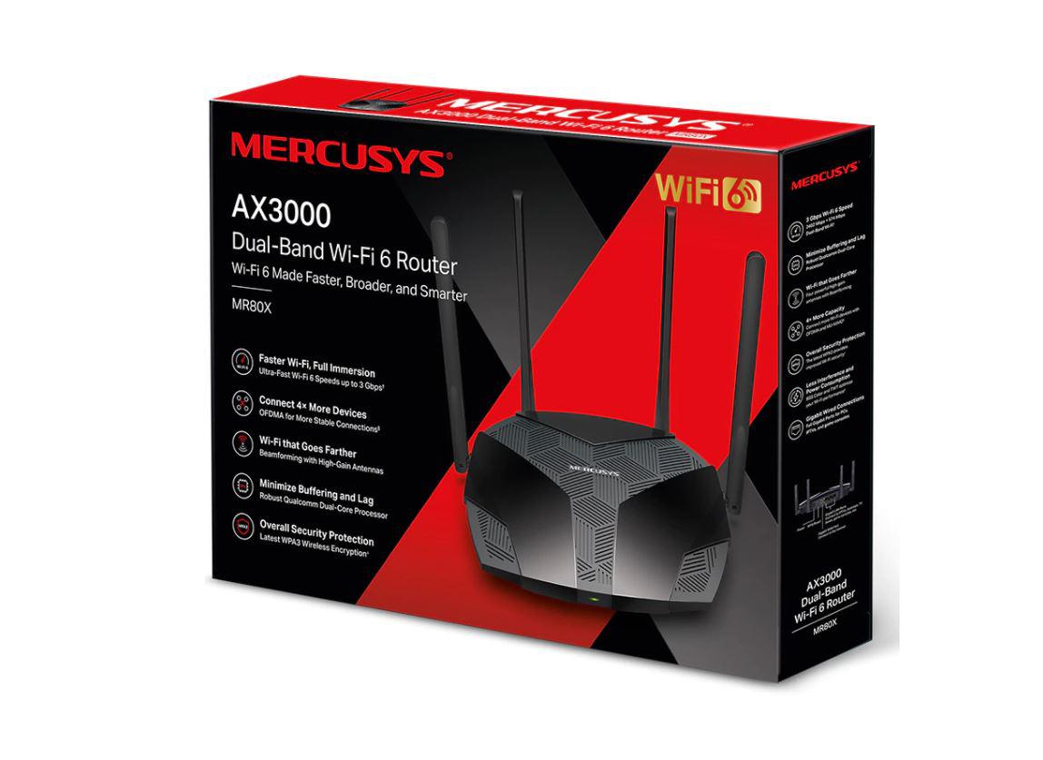 Router Wireless Mercusys MR80X AX3000 Wi-Fi 6 - Viteza Superioară - imagine 8