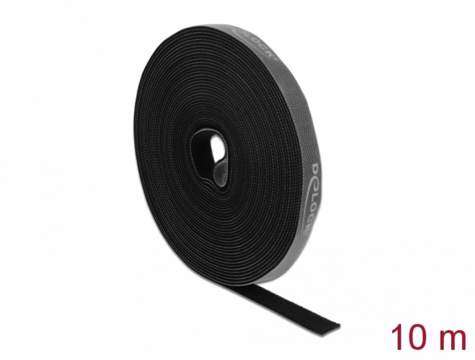 Rola Velcro 10m Delock 18385 Negru
