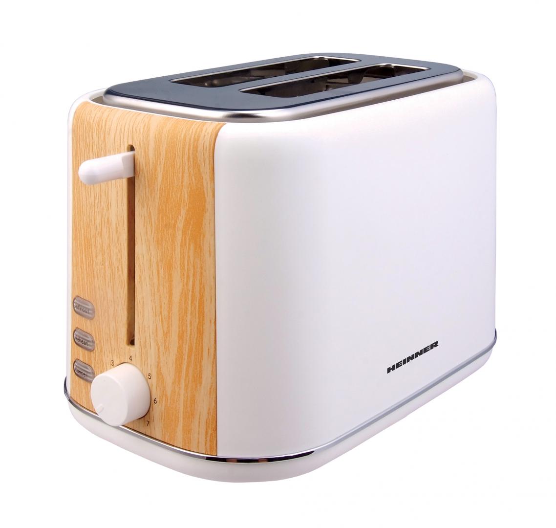 Prăjitor Pâine Heinner 800W - 7 Nivele Rumenire, Design Bamboo