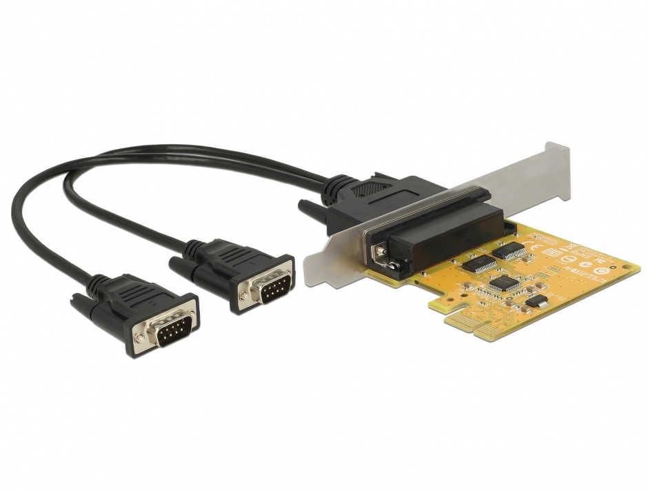 Placă PCI Express 2x Serial RS-232 Delock