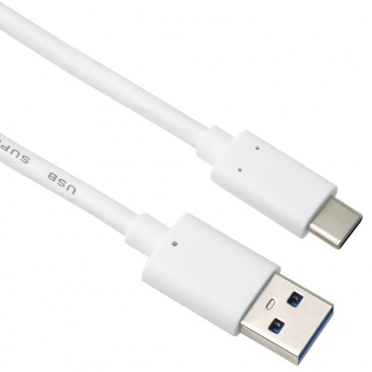 Cablu USB-C 3.2 Gen 2 OEM, 1m Alb, 60W