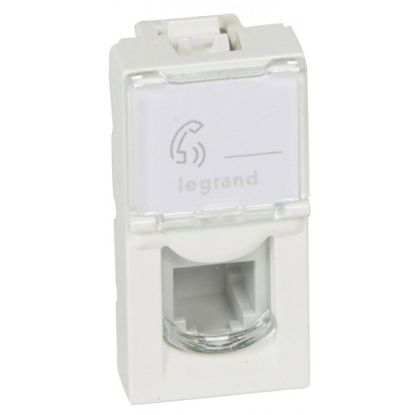 Priza Telefon RJ11 Legrand Mosaic Alb