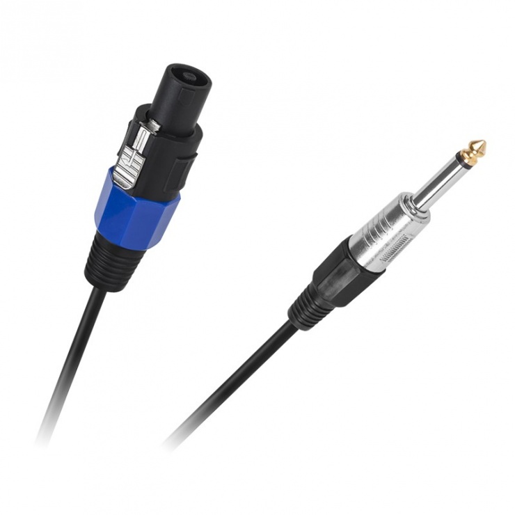 Cablu SpeakON la Jack 6.35mm, 10m, Negru