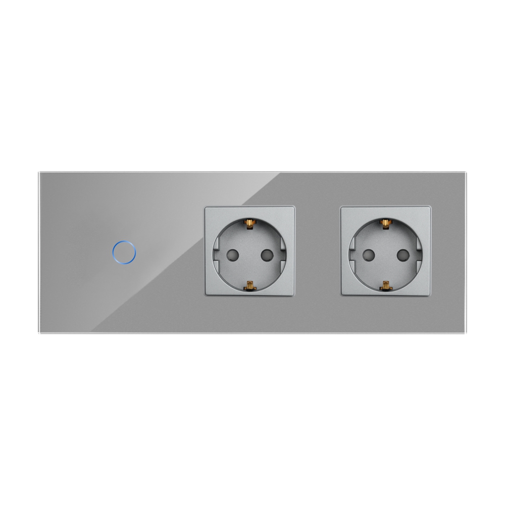 Intrerupator + 2 Prize Sticla LUXION, Design Modern - imagine 14