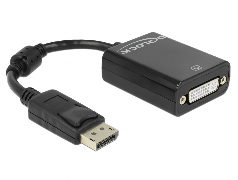 Adaptor Displayport la DVI Delock, Negru
