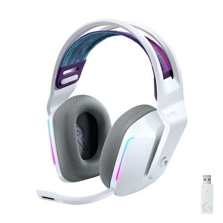Casti Gaming Wireless Logitech G733 RGB Ultrausoare Alb - imagine 2