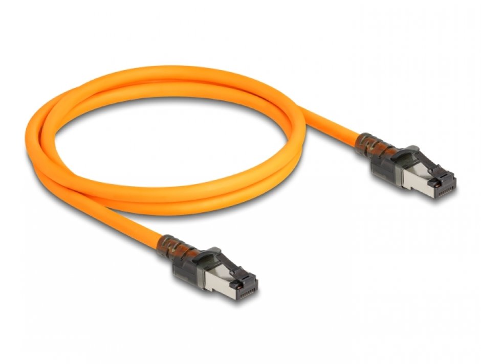 Cablu RJ45 Cat.6A Delock 1m cu LED Port Finder