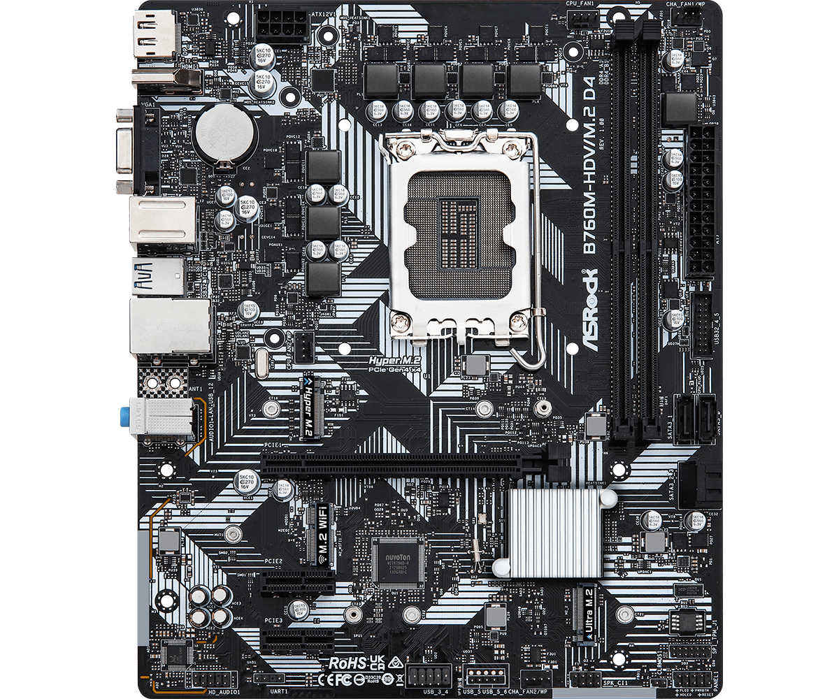 Placa de Baza ASROCK B760M-HDV/M.2 DDR4 - Performanta Garantata - imagine 2